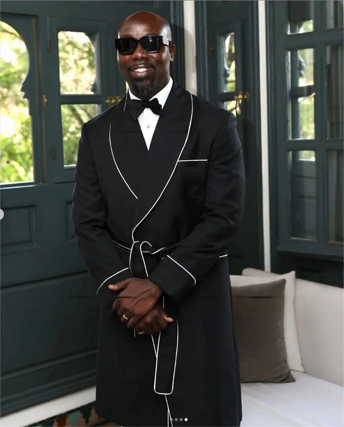 Costumes de mariage pour hommes à la mode, manteau long, revers châle, smoking croisé, marié, blazer d'affaires, veste et ceinture uniquement
