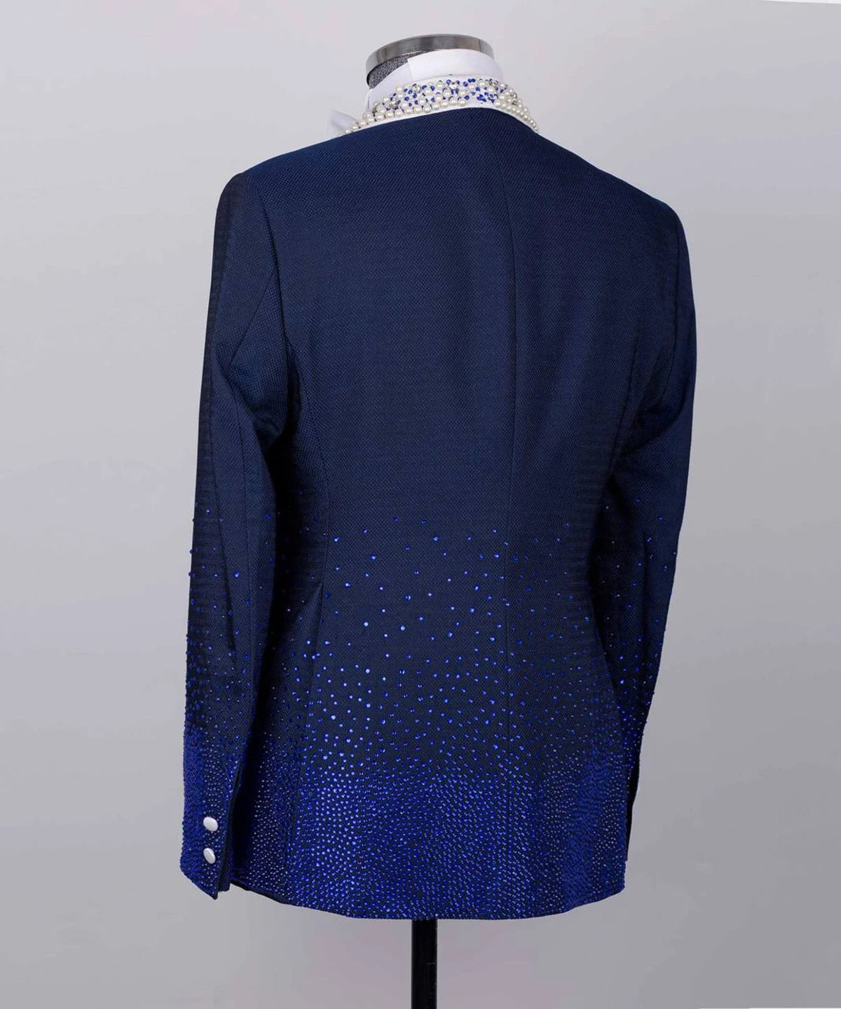 Trajes de boda de moda para hombre, esmoquin con solapa chal y perlas, 2 piezas (blazer + pantalón), hechos a medida para fiesta de graduación o de noche.