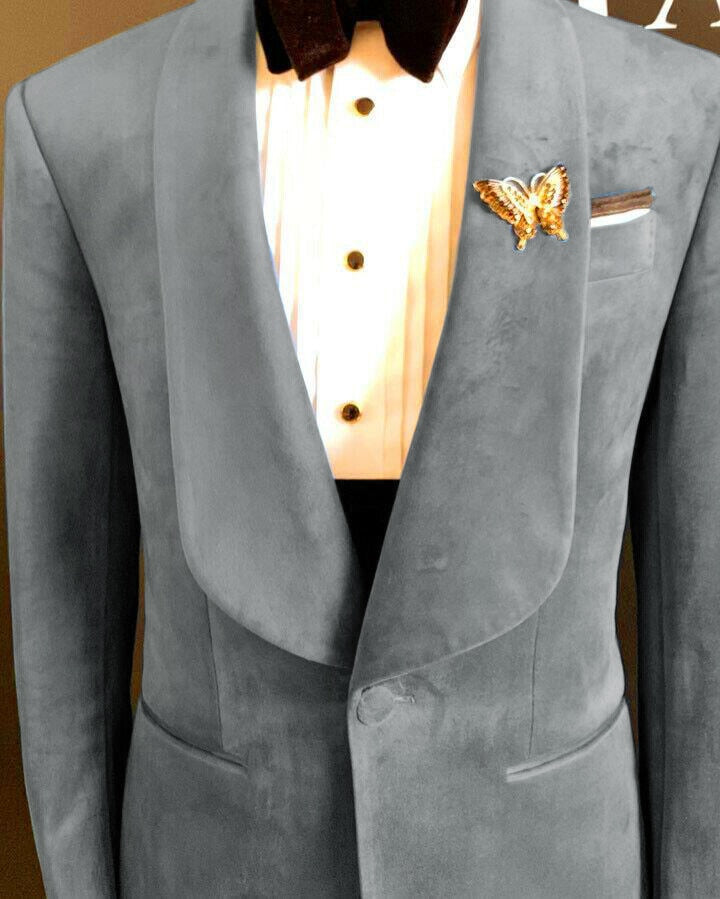 Costume deux pièces en flanelle pour homme, style vintage, veste et pantalon, sur mesure, en velours, idéal pour un mariage, tendance en hiver 