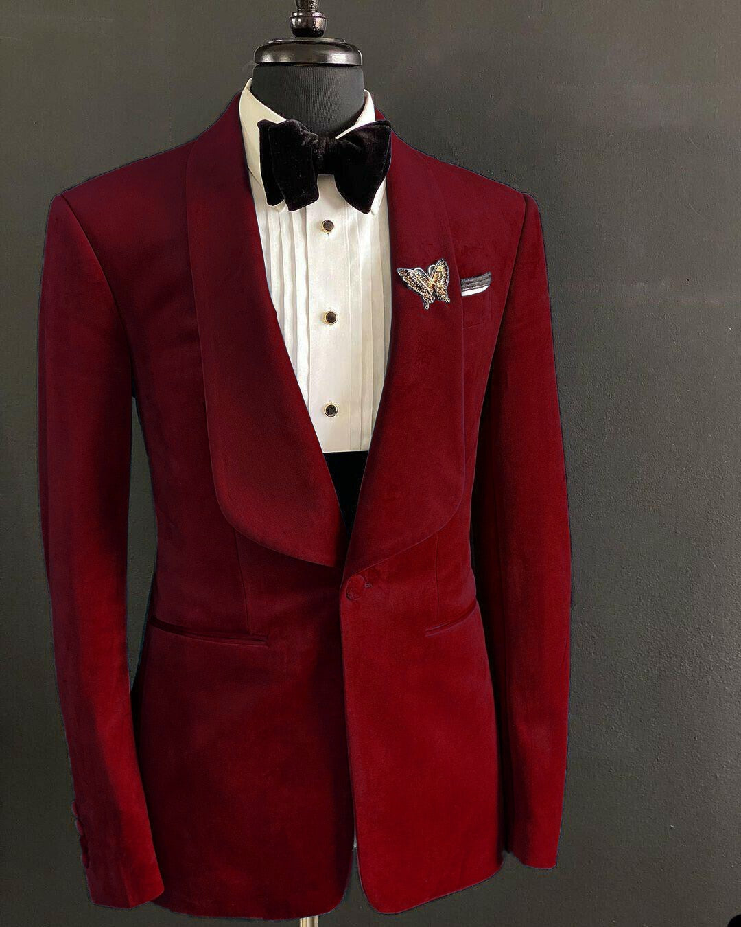 Costume deux pièces en flanelle pour homme, style vintage, veste et pantalon, sur mesure, en velours, idéal pour un mariage, tendance en hiver 
