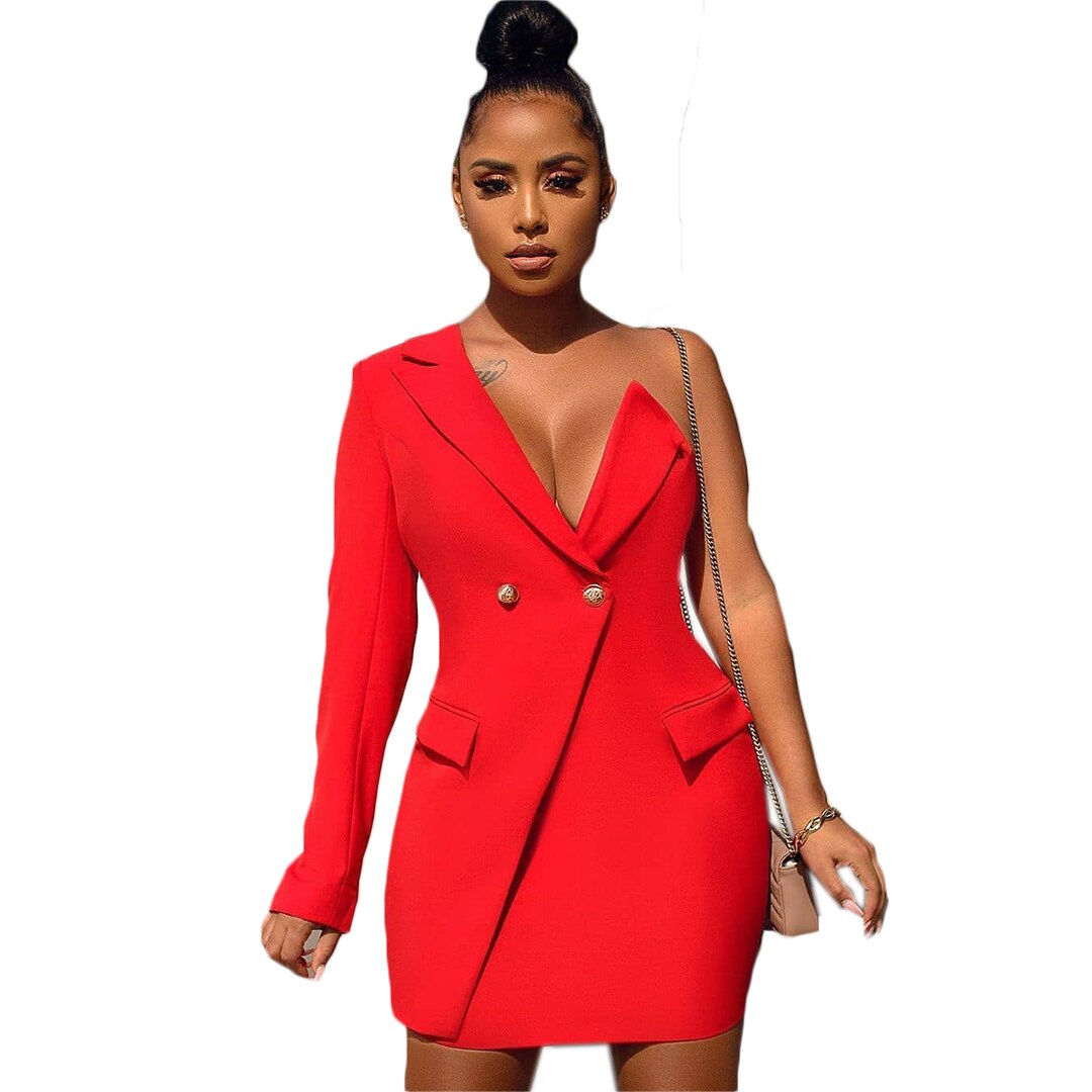 Robe rouge pour mère de la mariée, tenue de bureau, soirée, bal, mariage, smoking 
