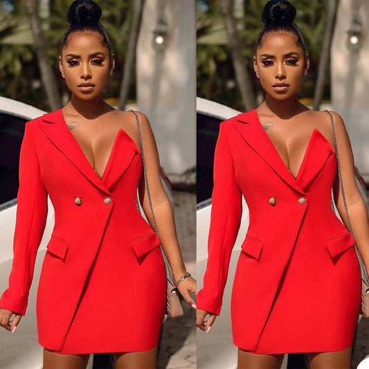 Trajes de vestir para madre de la novia, trajes rojos para oficina, trabajo, fiesta de noche, graduación, blazer, esmoquin de boda, atuendo 