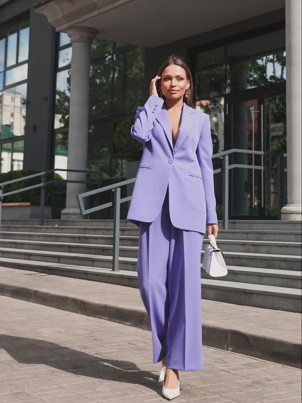 Smoking de mariage violet pour femme, décontracté, ample, pour bal de promo, soirée, invité, formel, sur mesure, pantalon (veste + pantalon) 