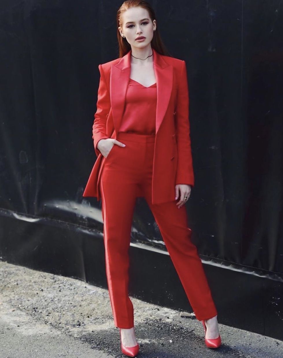 Trajes de madre de la novia rojos, corte entallado, formales, para mujer, para fiesta de noche, esmoquin formal para boda (chaqueta + pantalón) 