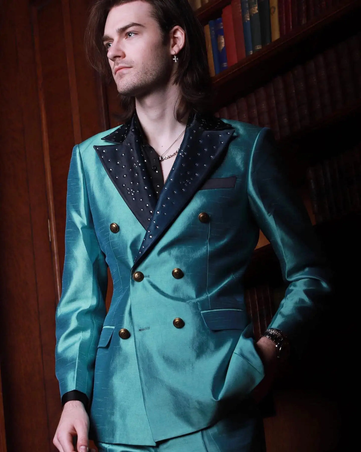 Fashion Shiny Surface Wedding Men Suits Elegant Tailor-Made Groom 2-Pieces Coat Pant Formal Occasions Party Singer Costume Made