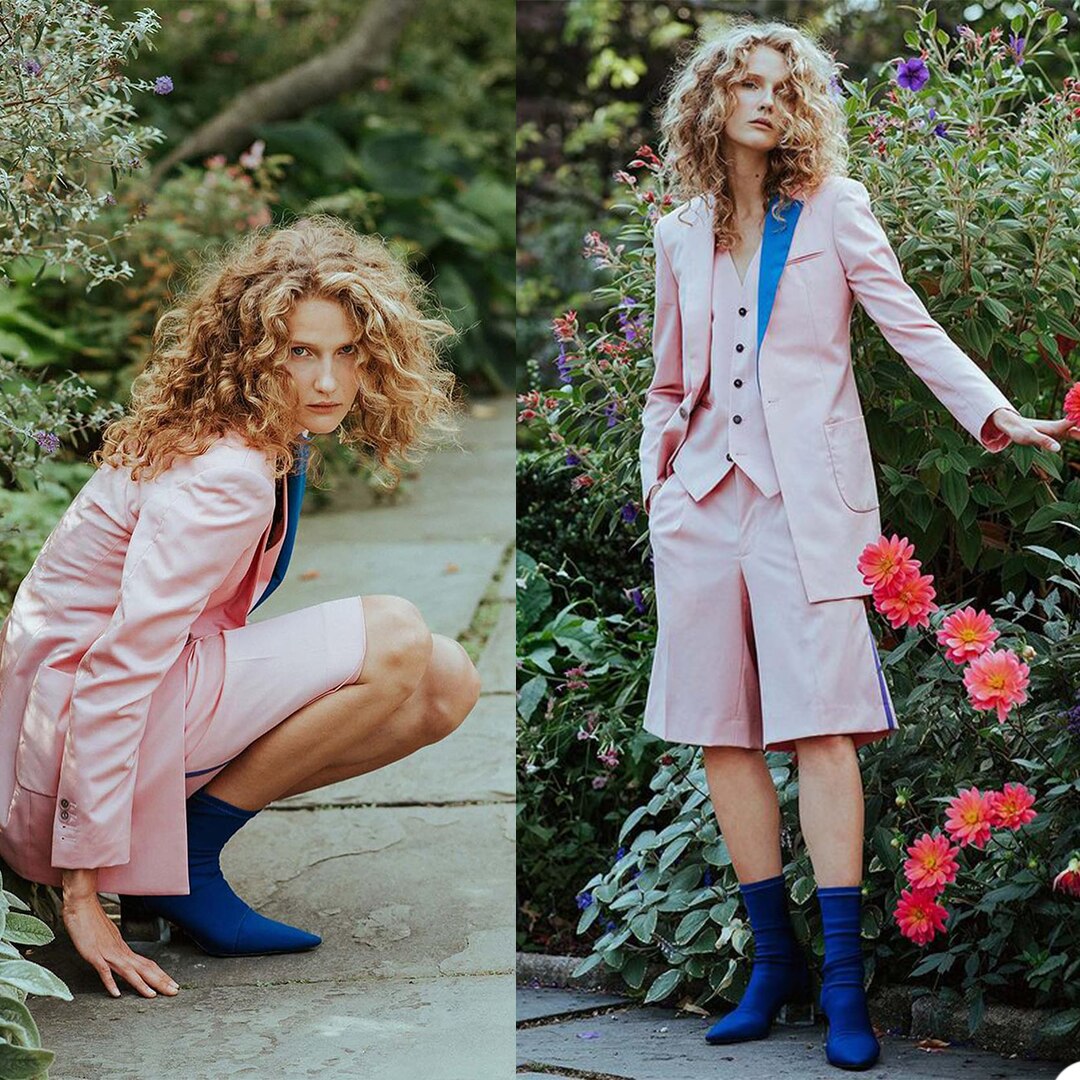 Trajes de pantalón de verano en rosa ruborizado, trajes de ocio, fiesta de noche, madre de la novia, boda, ropa formal, 3 piezas 