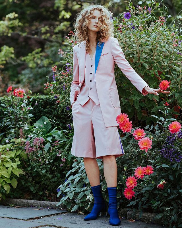 Trajes de pantalón de verano en rosa ruborizado, trajes de ocio, fiesta de noche, madre de la novia, boda, ropa formal, 3 piezas 