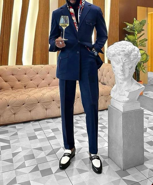 Traje de boda utilitario de moda para hombre, traje de negocios a medida, esmoquin de fiesta, 2 piezas, para novio, abrigo, pantalones, fiesta, cantante, novio, personalizado