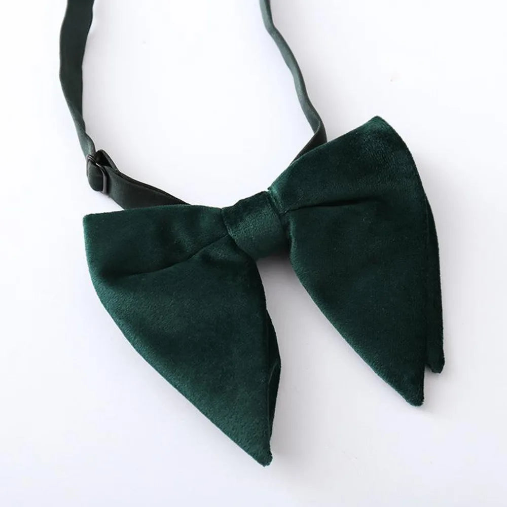 Velvet Big Bowties Flannelette Large Size Bow Ties for Men Formal Dress Handkerchief Wedding Party Tuxedo Groom Bow Knot
