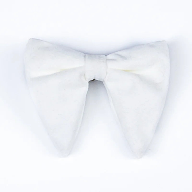 Velvet Big Bowties Flannelette Large Size Bow Ties for Men Formal Dress Handkerchief Wedding Party Tuxedo Groom Bow Knot