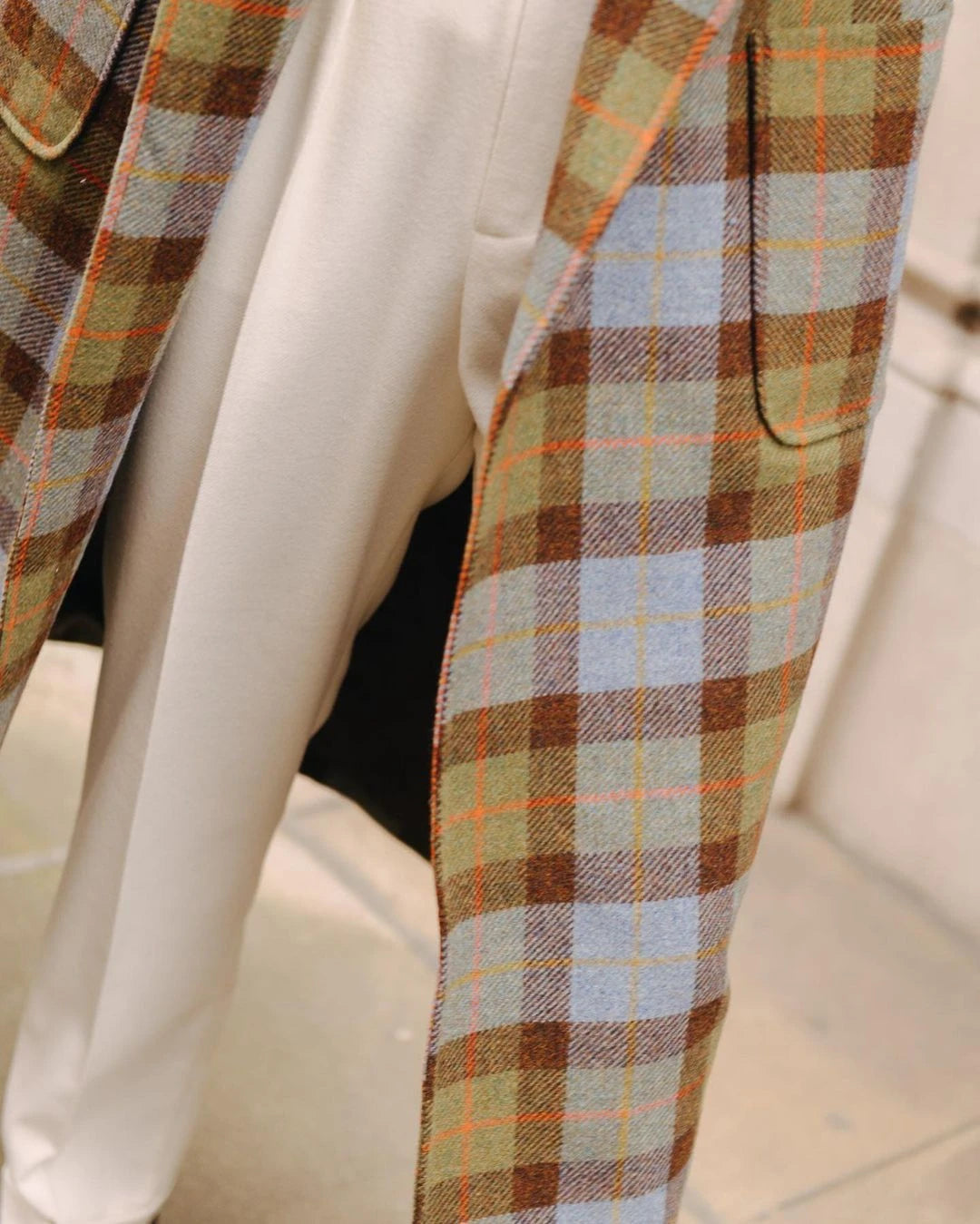 Traje de abrigo largo de algodón de invierno para hombre, nuevo, cómodo, enrejado, corte entallado, a medida, para ocasiones formales, talla personalizada.