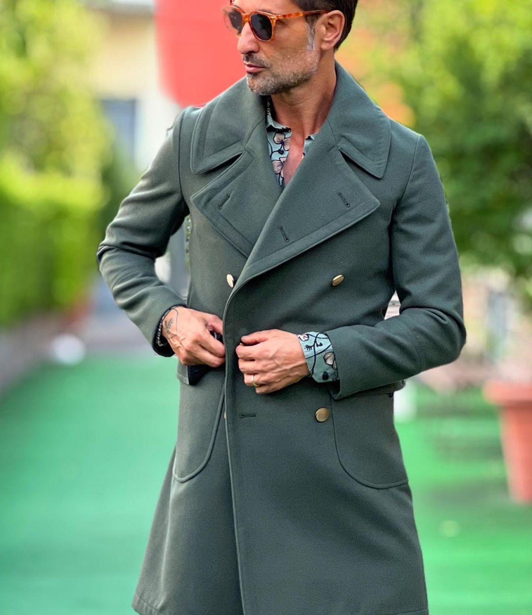 Manteau d'hiver tendance pour homme, long, une pièce, en laine vert noirâtre, grande taille, blazer formel en coton, pour le travail