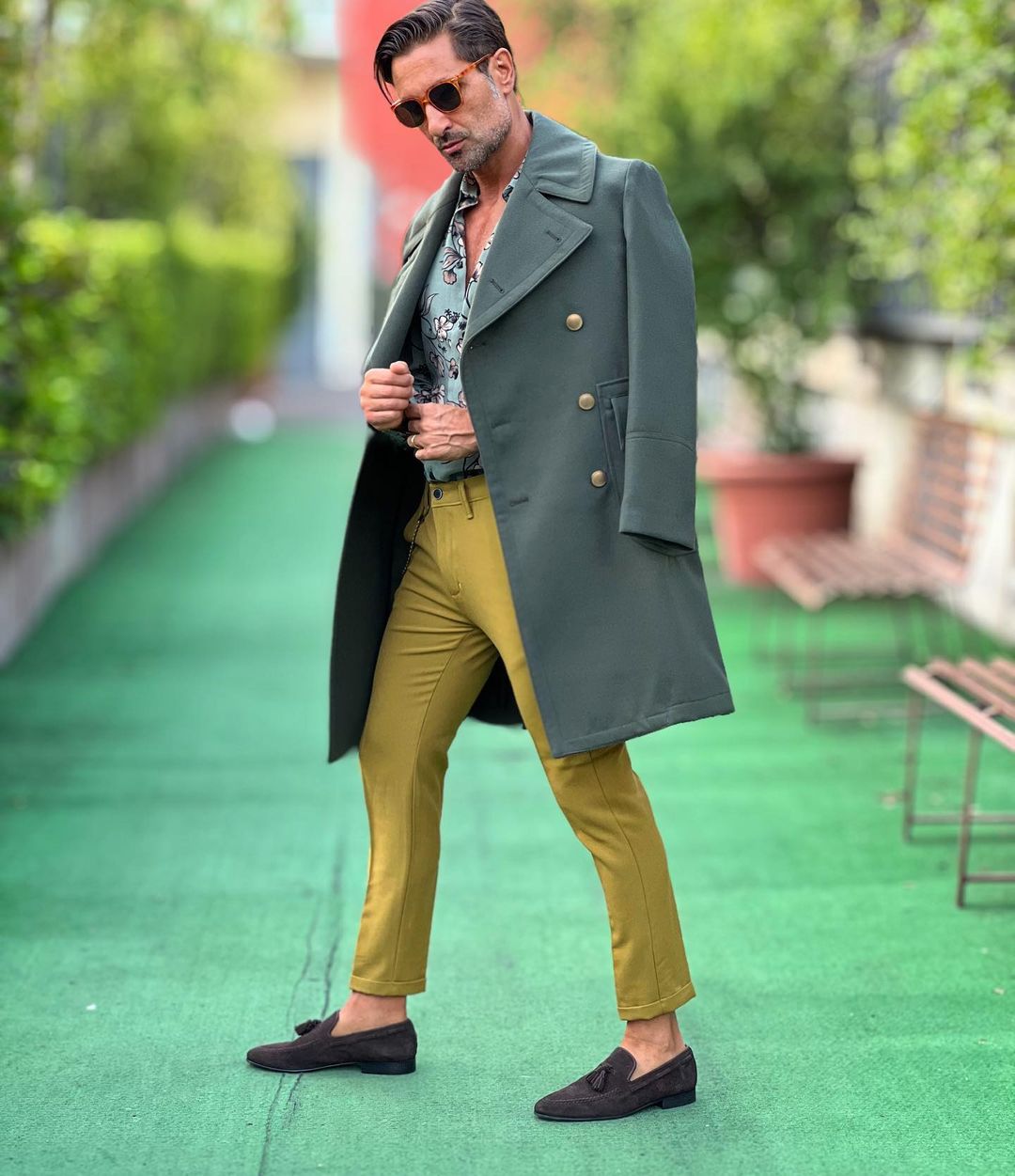 Manteau d'hiver tendance pour homme, long, une pièce, en laine vert noirâtre, grande taille, blazer formel en coton, pour le travail
