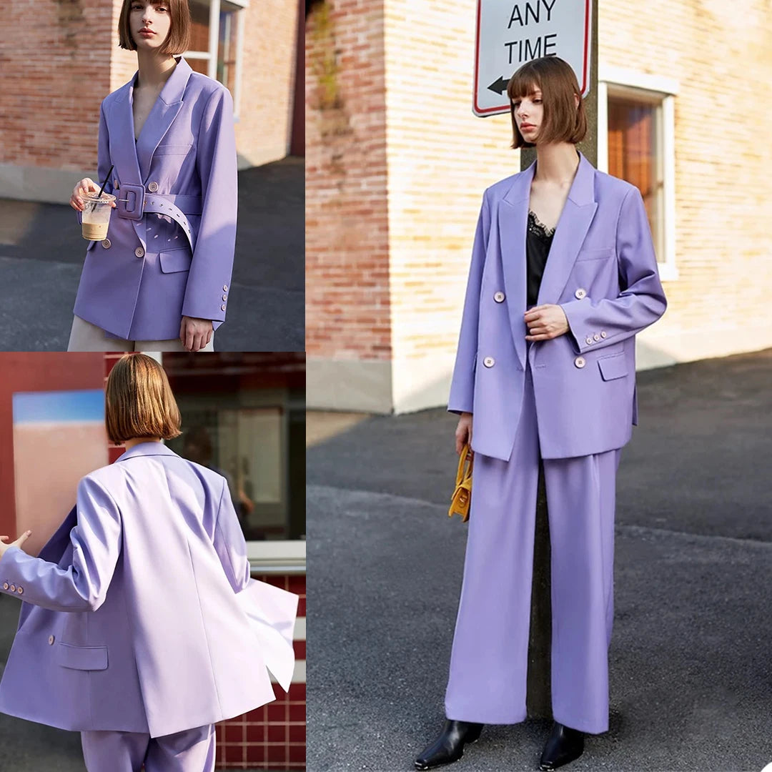 Costume à revers pointu pour jeunes, veste ample croisée sur mesure, blazer décontracté pour bal de promo, ensemble 2 pièces