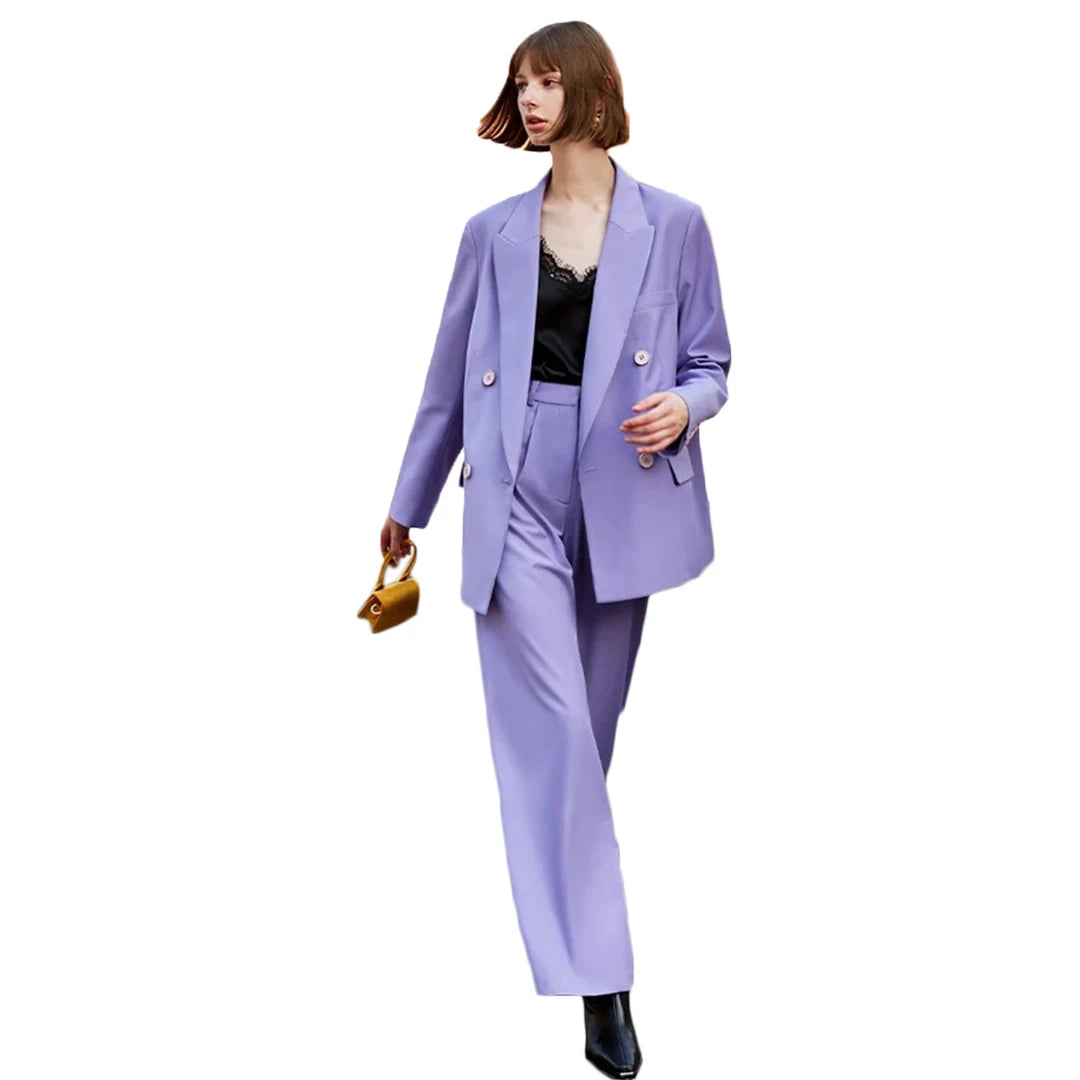 Costume à revers pointu pour jeunes, veste ample croisée sur mesure, blazer décontracté pour bal de promo, ensemble 2 pièces