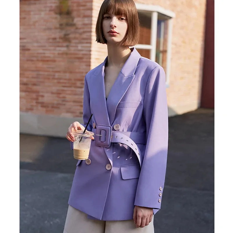 Costume à revers pointu pour jeunes, veste ample croisée sur mesure, blazer décontracté pour bal de promo, ensemble 2 pièces