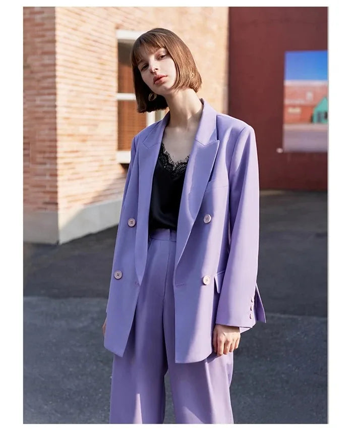 Costume à revers pointu pour jeunes, veste ample croisée sur mesure, blazer décontracté pour bal de promo, ensemble 2 pièces