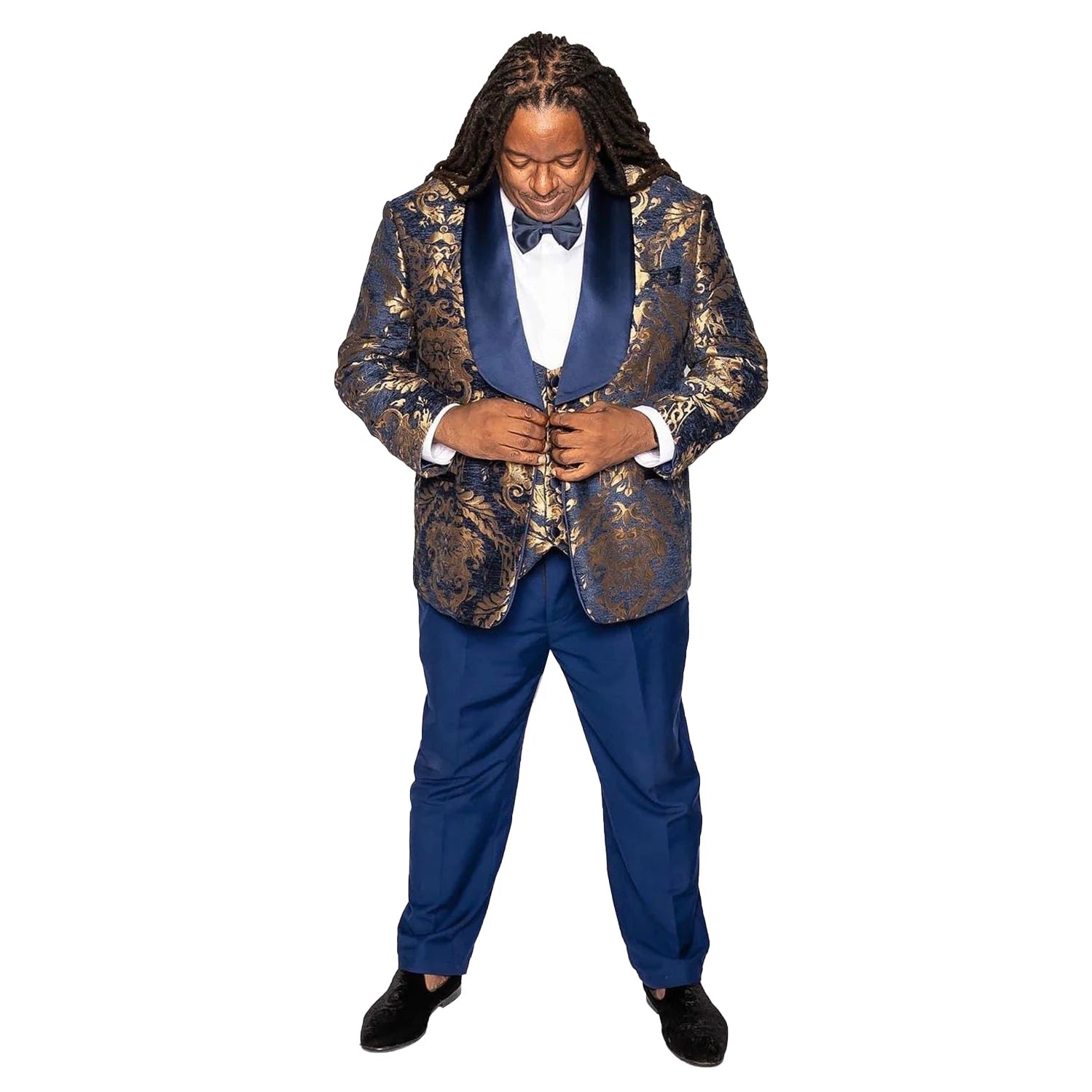 Floral Jacquard Wedding Suits For Men Shawl Lapel Groom Wear Slim Fit Tuxedo Business 3 Pcs Jacket Pants Vest Custom Made