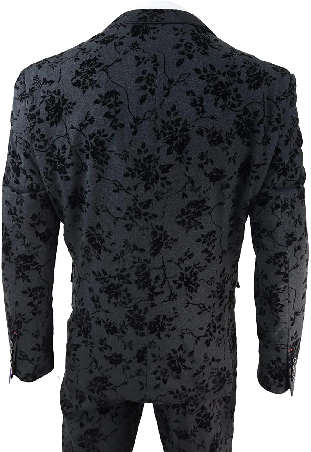 Floral Jacquard Wedding Suits For Men Shawl Lapel Tuxedos Slim Fit Groom Wear Business Office 3 Pieces Jacket Pants And Vest