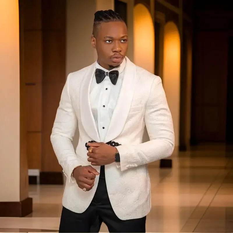 Veste de costume florale pour homme 2024 avec bouton mandarin sur le devant, coupe ajustée, blazer tendance, 1 pièce, style africain, revers châle, manteau masculin 