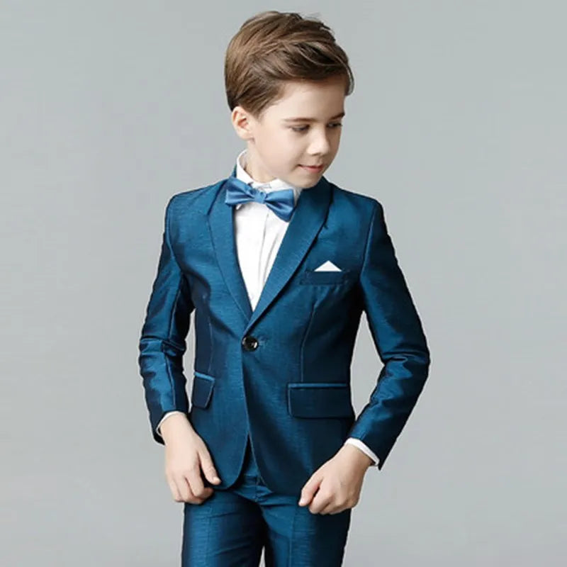 Traje formal para niños para boda, niños, fiesta blanca, blazer, pantalones, traje de bautismo, disfraz para niños, caballeros, adolescentes, conjunto de esmoquin de graduación 