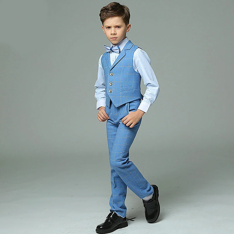Traje formal para niños para boda, niños, fiesta blanca, blazer, pantalones, traje de bautismo, disfraz para niños, caballeros, adolescentes, conjunto de esmoquin de graduación 