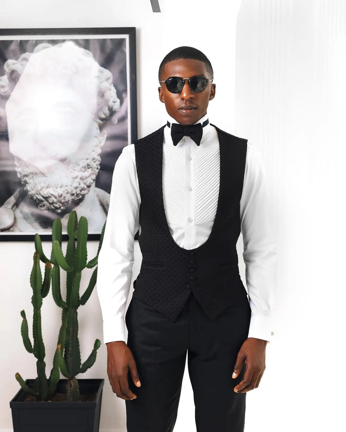 Formal Men Wedding Suits Shawl Lapel 3 Pcs (Jacket+Pant+Vest) Long Coat Autumn Prom Evening Party For Male Custom Made