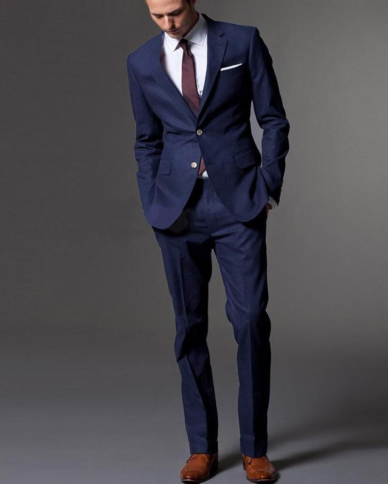 Costumes de smoking de marié formels pour hommes, costumes de mariage croisés pour hommes, costumes à revers crantés, costume d'homme sur mesure deux pièces 