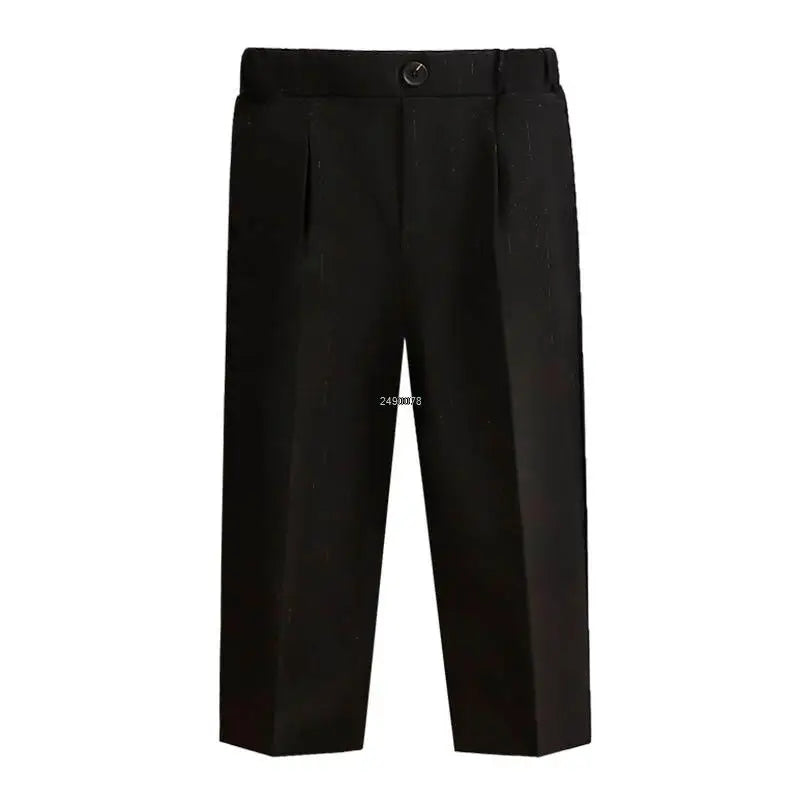 Pantalones formales para niños de la escuela, pantalones de fotografía para cumpleaños, bodas, pantalones clásicos de moda para niños grandes, disfraz 