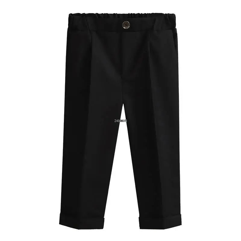 Pantalones formales para niños de la escuela, pantalones de fotografía para cumpleaños, bodas, pantalones clásicos de moda para niños grandes, disfraz 
