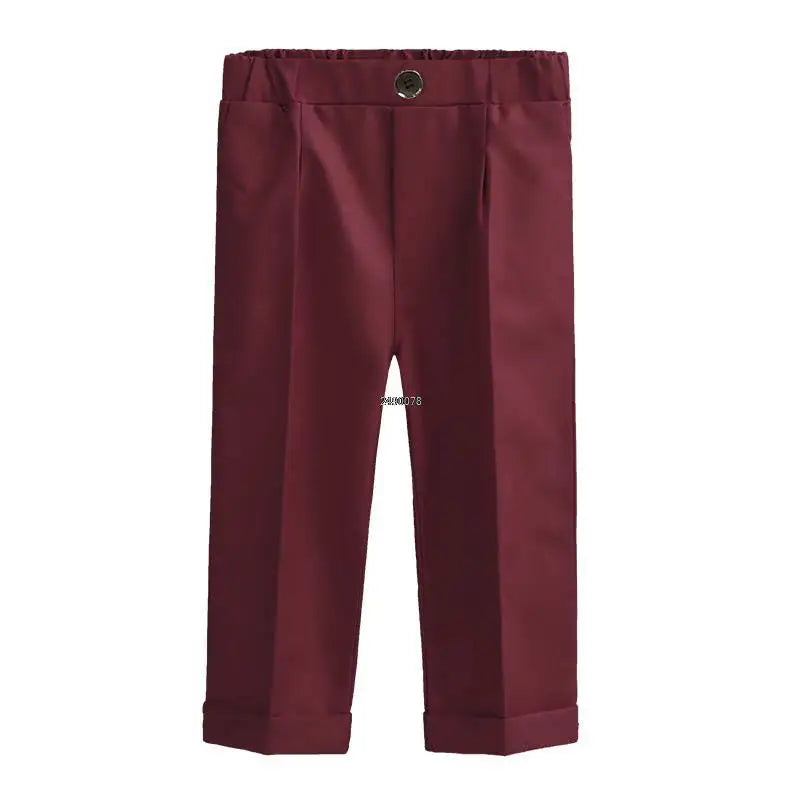 Pantalones formales para niños de la escuela, pantalones de fotografía para cumpleaños, bodas, pantalones clásicos de moda para niños grandes, disfraz 