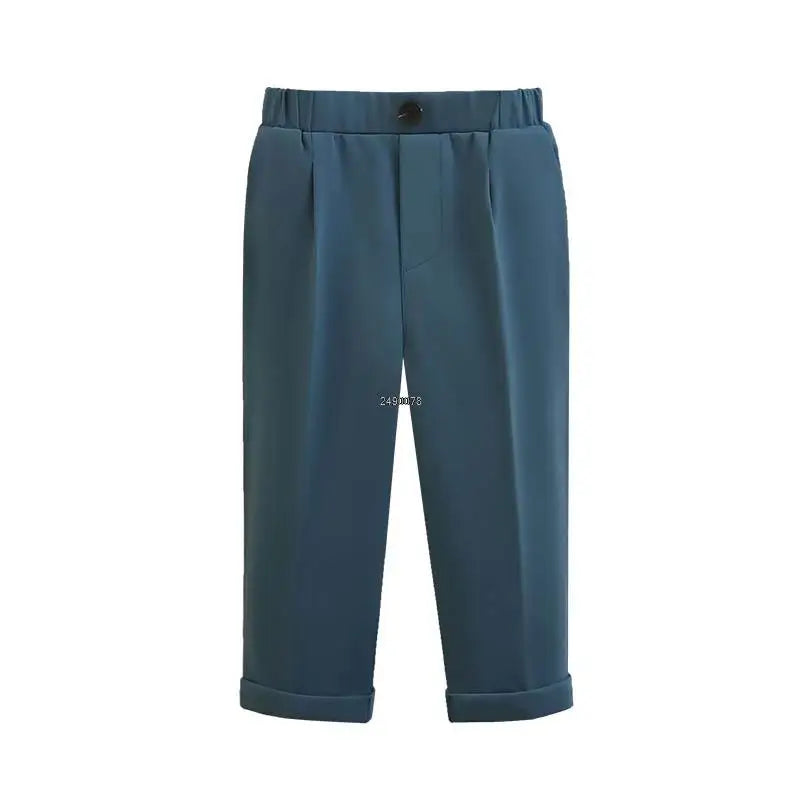 Pantalones formales para niños de la escuela, pantalones de fotografía para cumpleaños, bodas, pantalones clásicos de moda para niños grandes, disfraz 