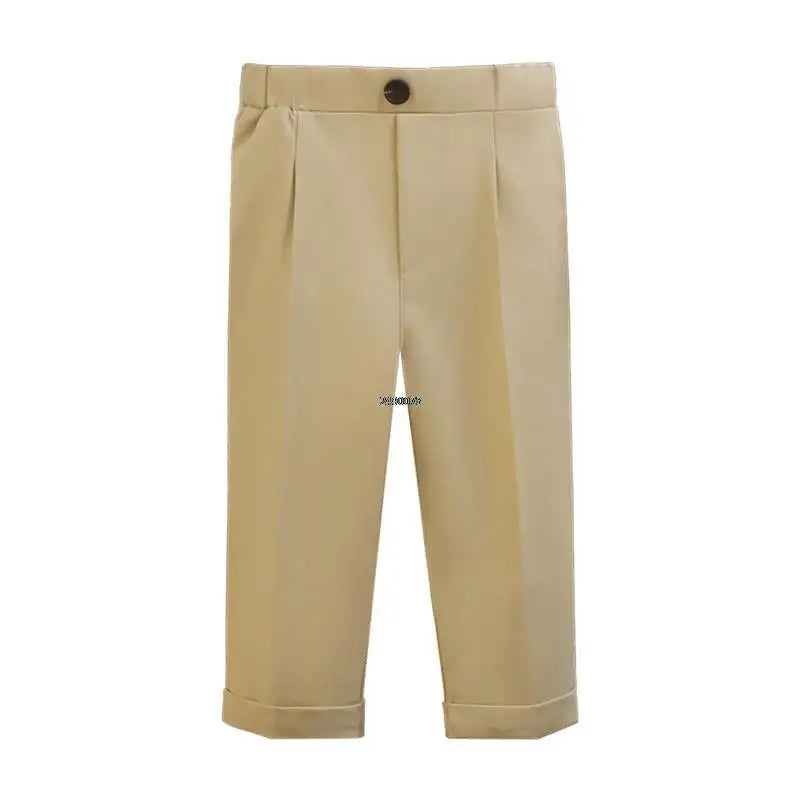 Pantalones formales para niños de la escuela, pantalones de fotografía para cumpleaños, bodas, pantalones clásicos de moda para niños grandes, disfraz 