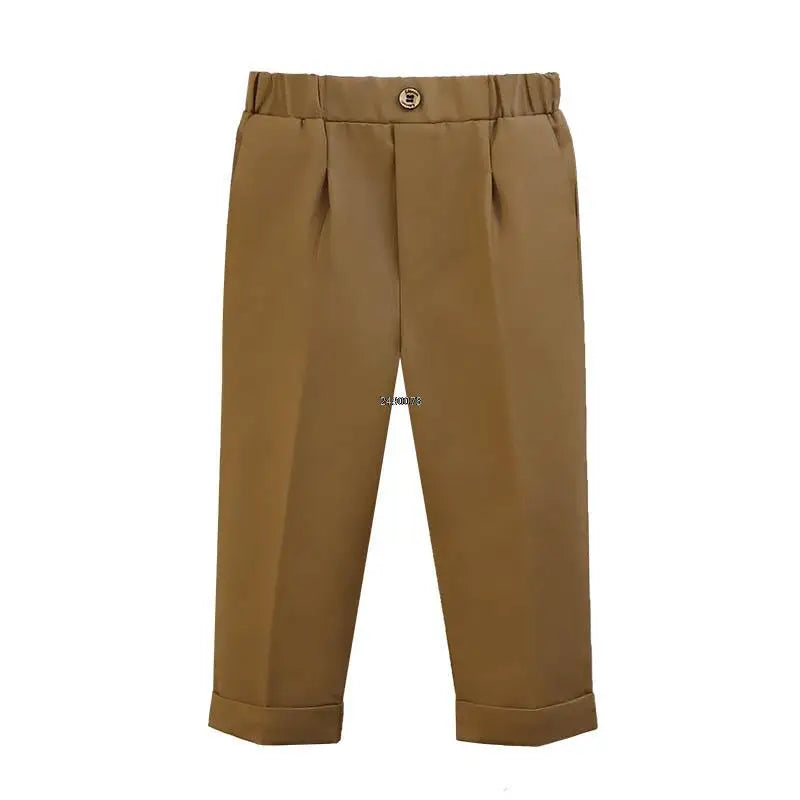 Pantalones formales para niños de la escuela, pantalones de fotografía para cumpleaños, bodas, pantalones clásicos de moda para niños grandes, disfraz 
