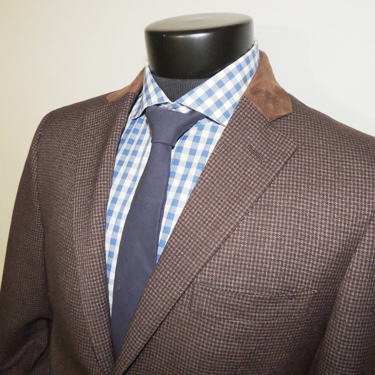 Gentleman Business Men's Suit New Small Lattice Suede Collar Tailor-Made Groom One Coat Formal Occasions Singer Party Customized