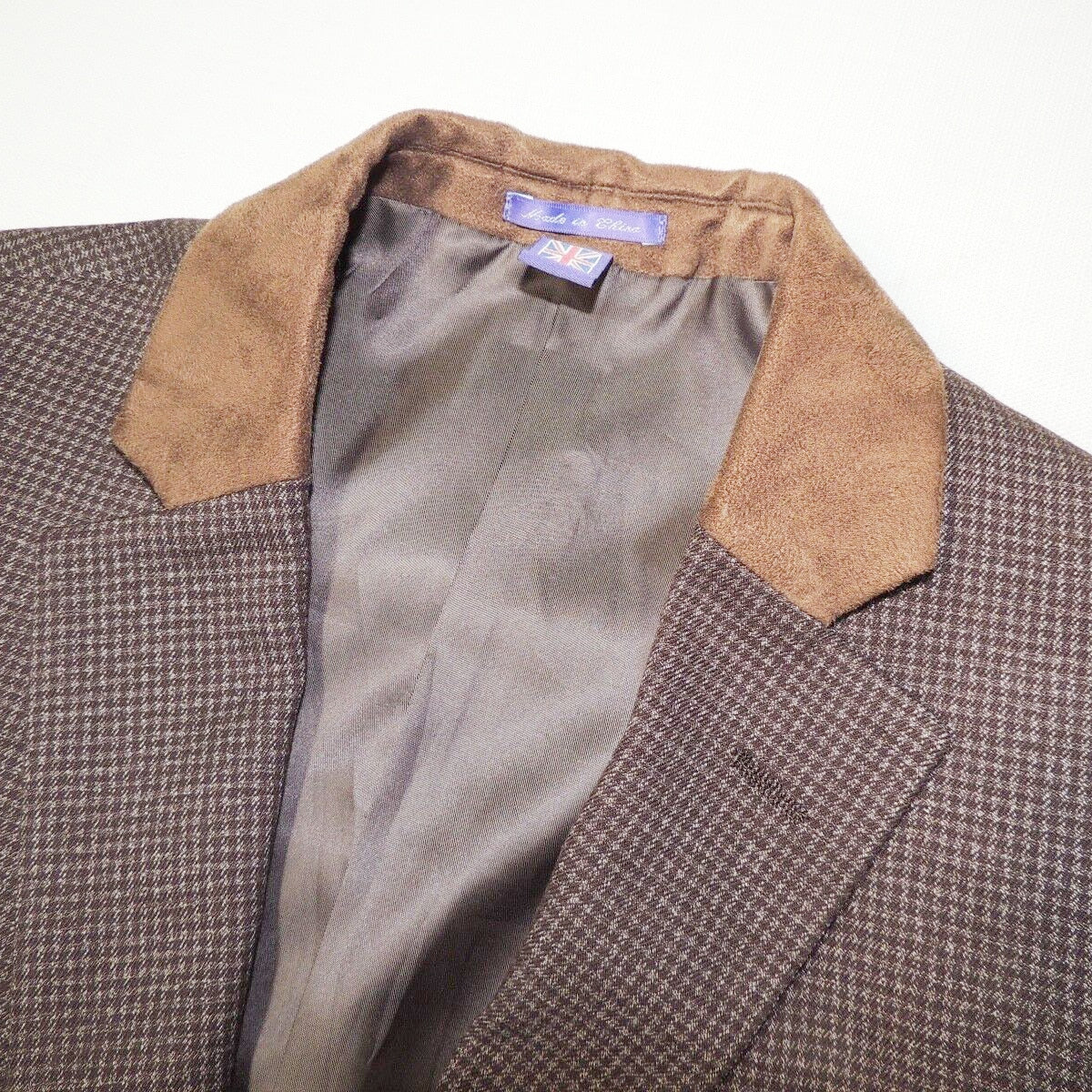Gentleman Business Men's Suit New Small Lattice Suede Collar Tailor-Made Groom One Coat Formal Occasions Singer Party Customized