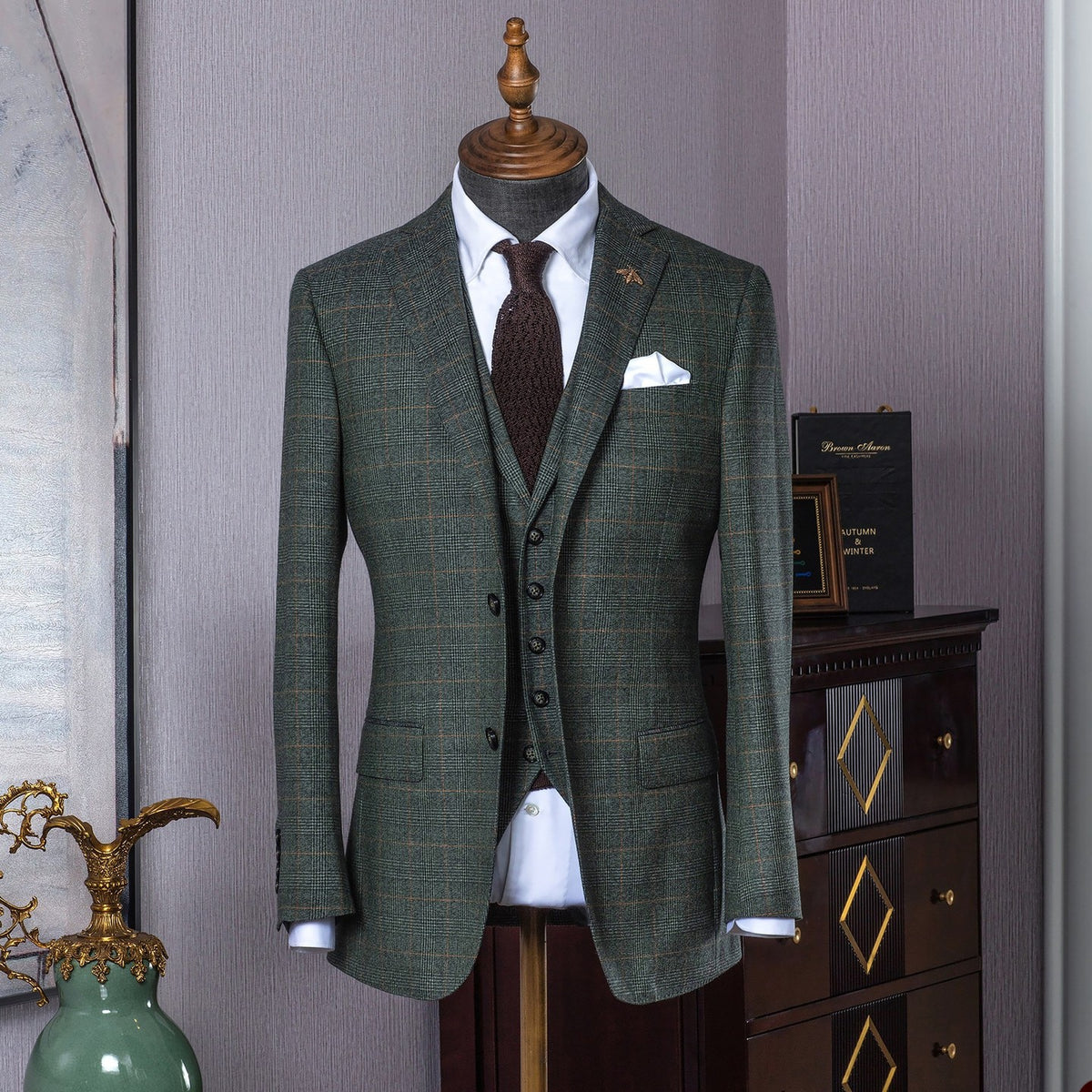 Gentleman Comfort Men Business Suit Classic Wedding Slim Fit Formal 3Pieces Coat Vest Singer Groom Tuxedo Party Customized