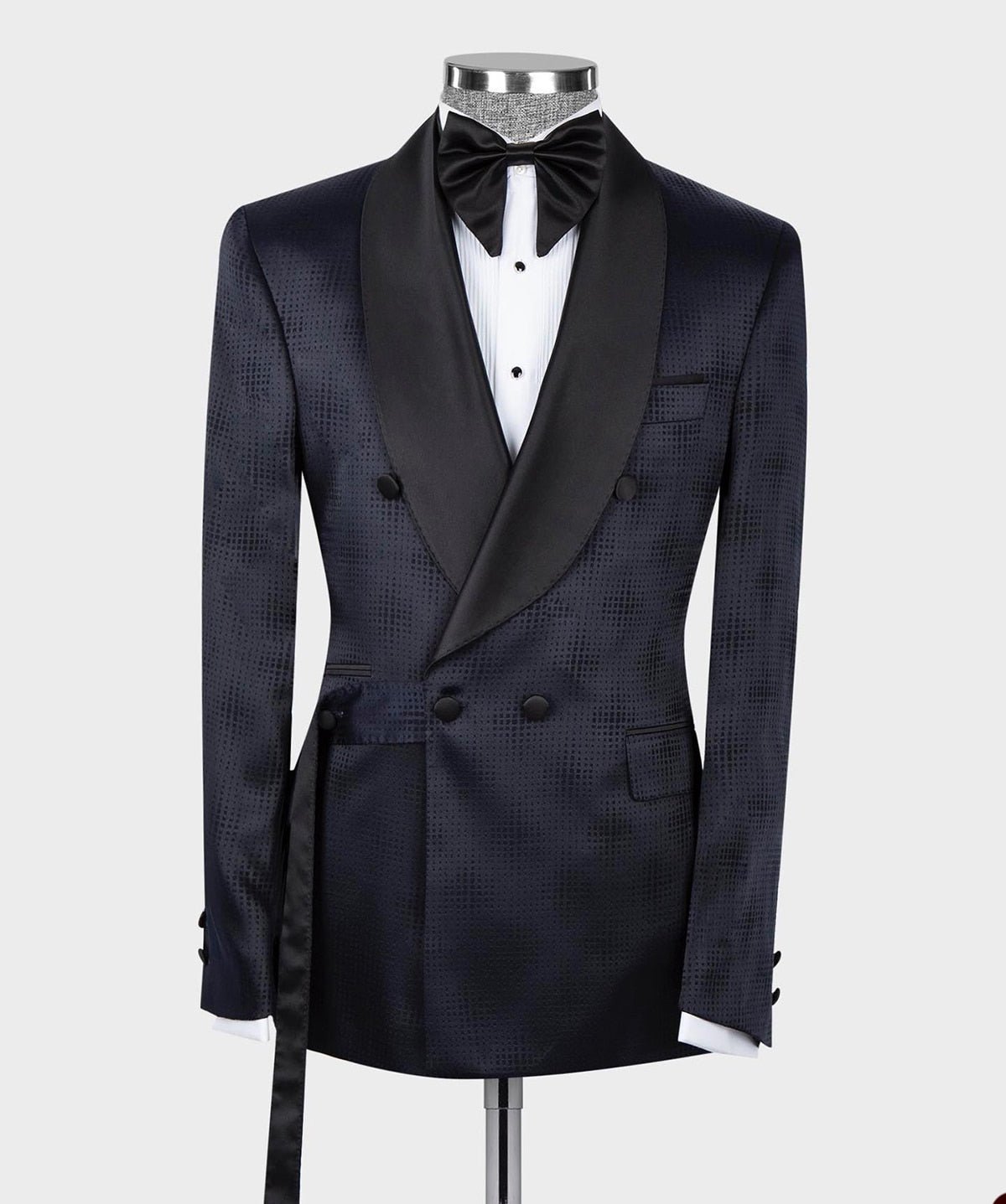 Gentleman Glen Check Wedding Men Suits Slim Fit Tailor-Made New Groom 2-Pieces Formal Occasions Party Singer Costume Made