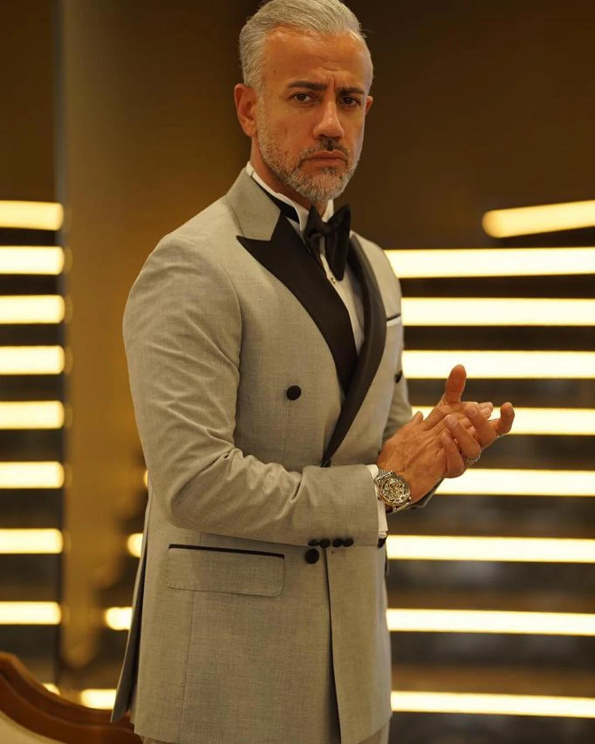 Costume de mariage pour homme, smoking croisé, revers pointus, blazer d'automne, 2 pièces (veste + pantalon)