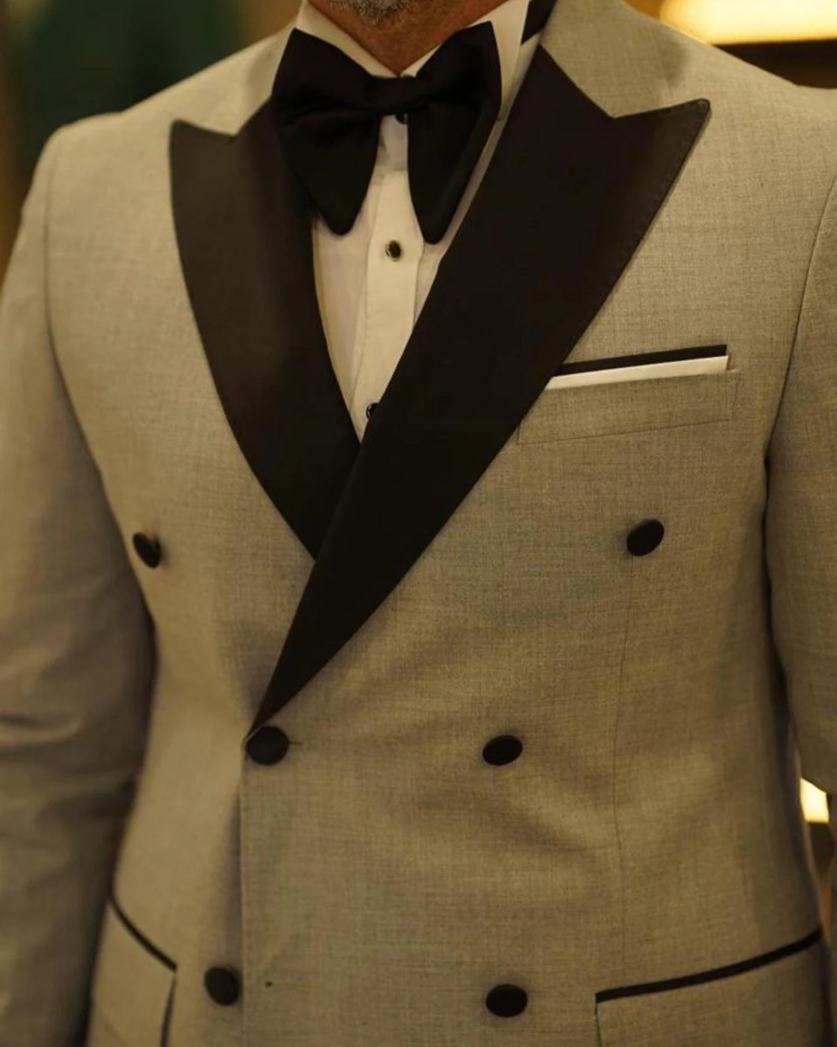 Costume de mariage pour homme, smoking croisé, revers pointus, blazer d'automne, 2 pièces (veste + pantalon)