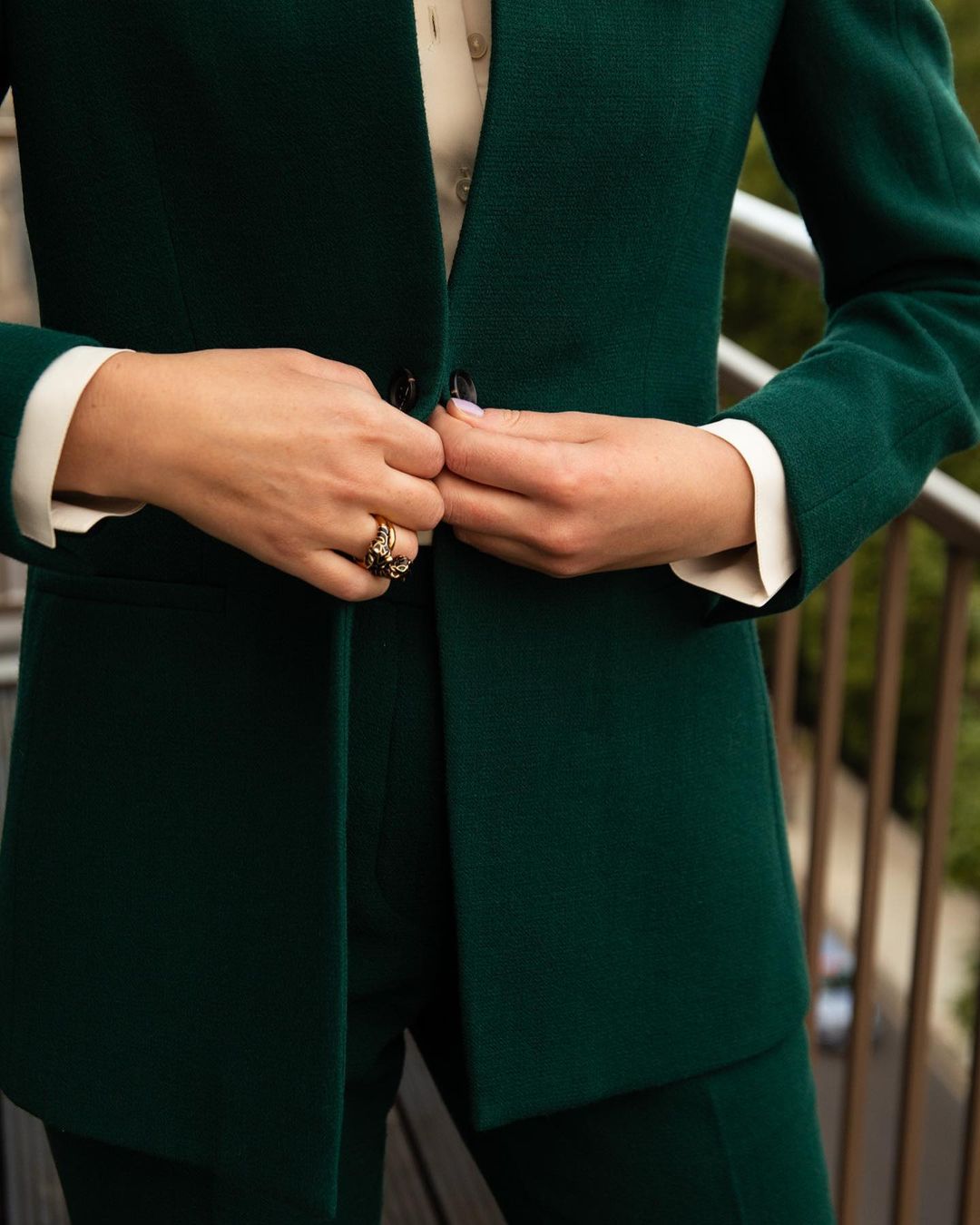 Ensemble pantalon vert pour femme, tenue de bureau, blazer surdimensionné, tenue de mariage, 2 pièces 
