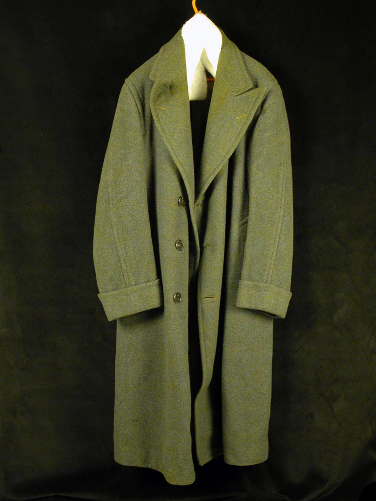 Abrigo largo verde para hombre, color liso, de un solo pecho, cálido, de lana, con bolsillos, para negocios, informal, diario, a medida.