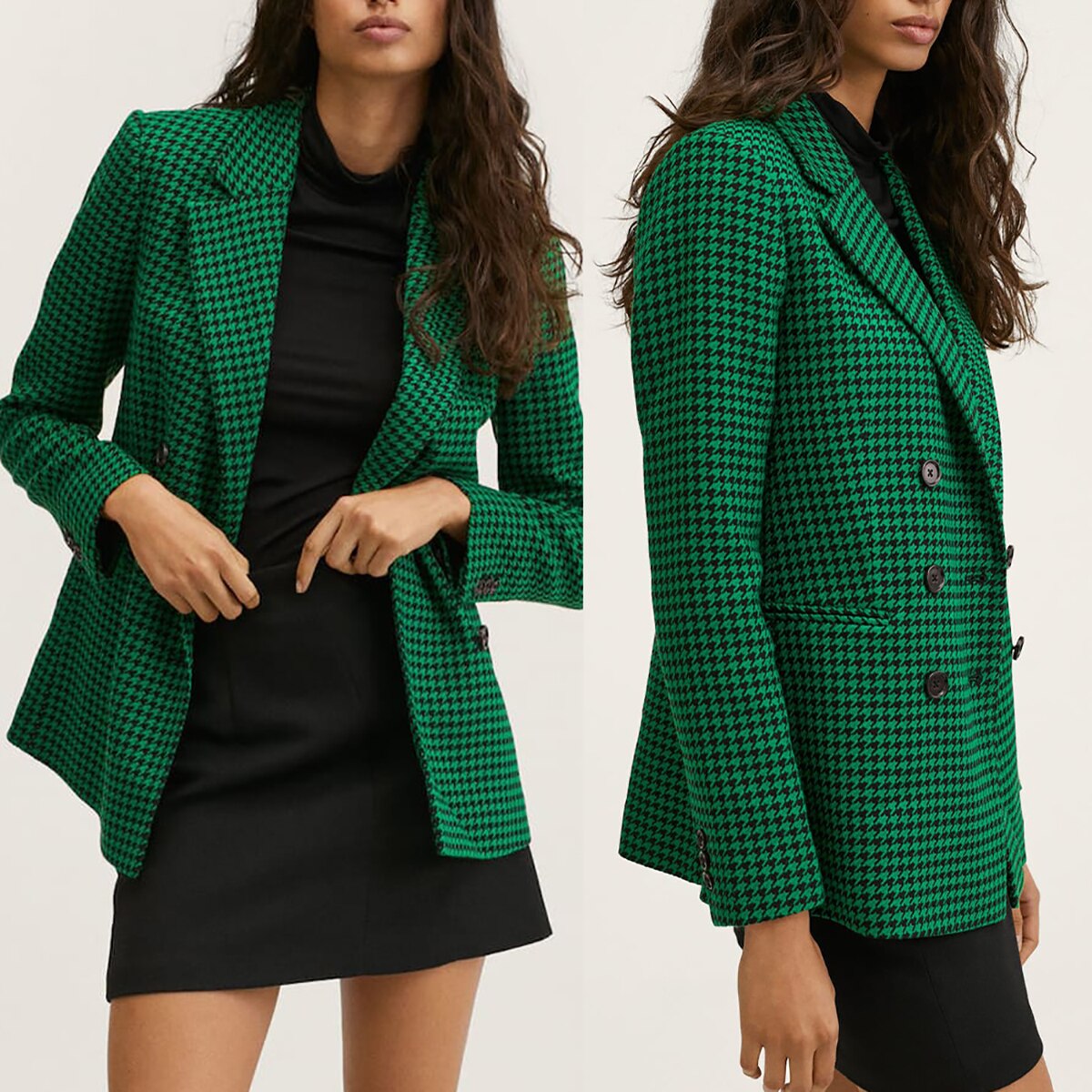 Traje de cuadros verdes, chaqueta holgada informal, esmoquin para boda, graduación, noche, una chaqueta 