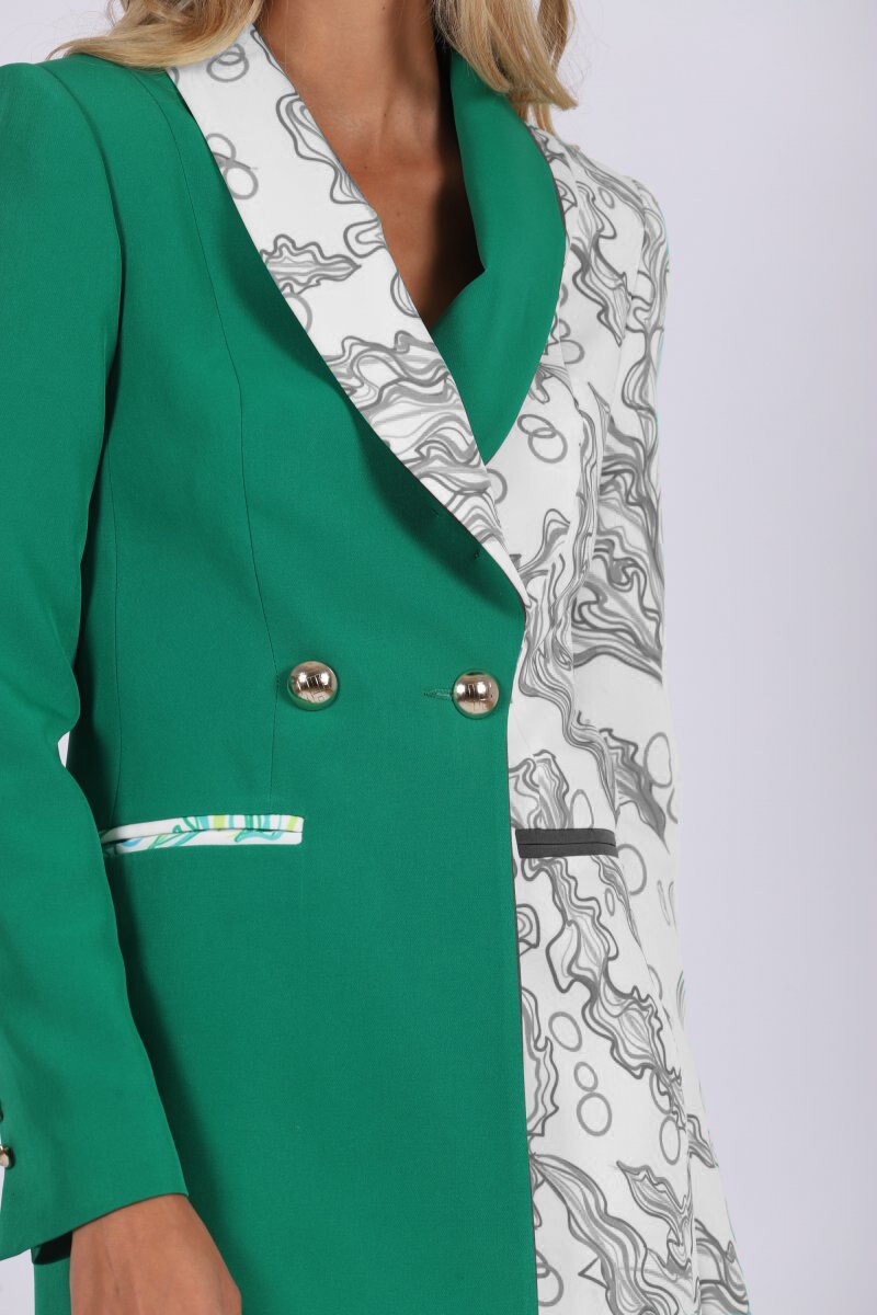 Blazer verde para mujer, ropa de trabajo corta, corte holgado, para invitados de boda, graduación y fiesta. 