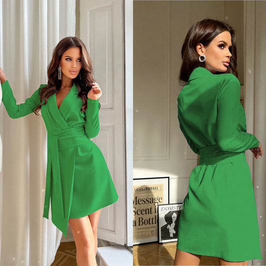 Blazer vert pour femme, slim, pour le bureau, le travail, vintage, chic, pour soirée, tenue d'invité, une pièce 
