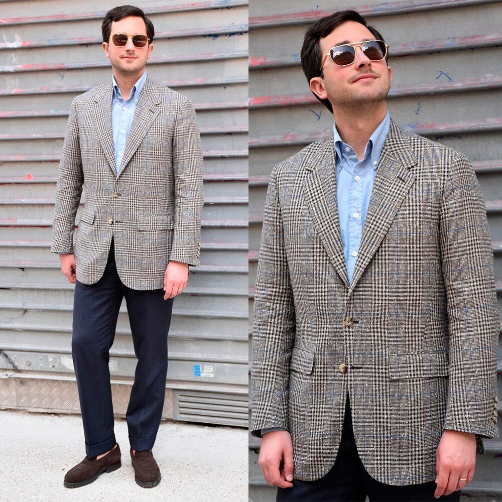 Traje clásico de rayas grises para hombre, de una sola botonadura, hecho a medida, de una pieza, chaqueta de diseñador para novio, traje formal para ocasiones especiales. 