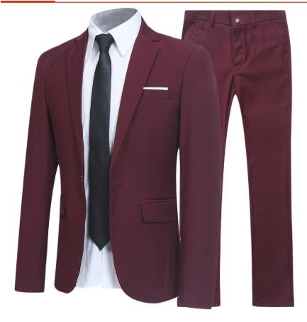 Grey Suit Suit Men's Three-piece Business Dress Groomsmen Clothing Groom Wedding Dress