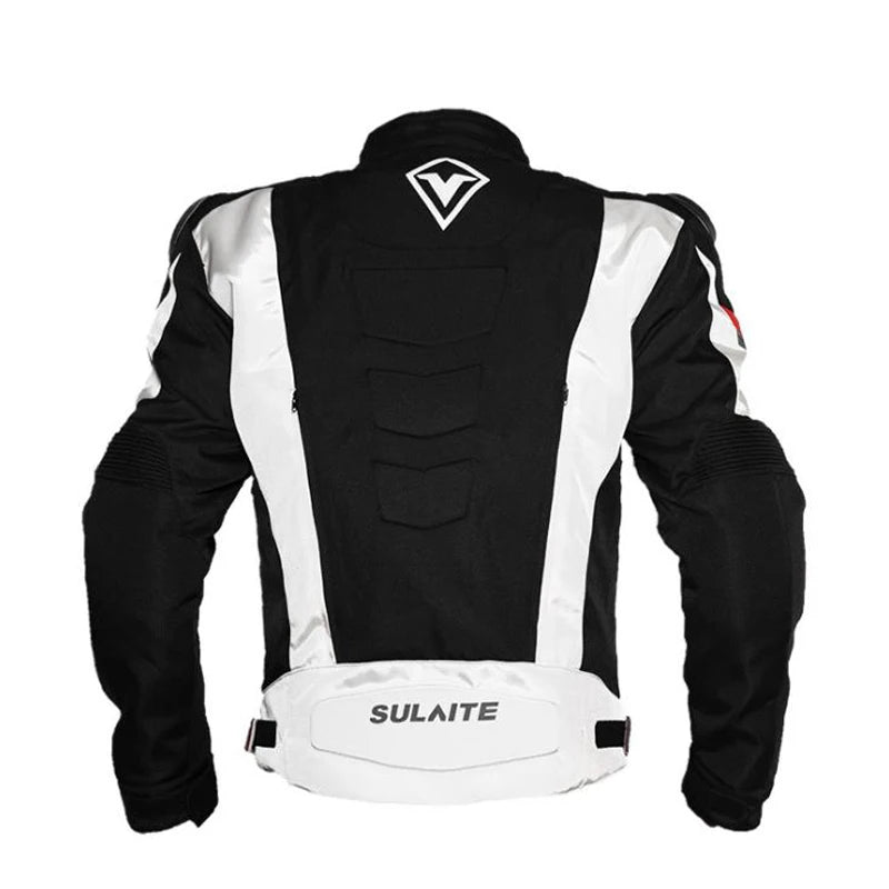 Motorcycle Racing Jacket Four Seasons Windproof Warm Protective Gear Armor Aluminum Alloy Shoulder Protector