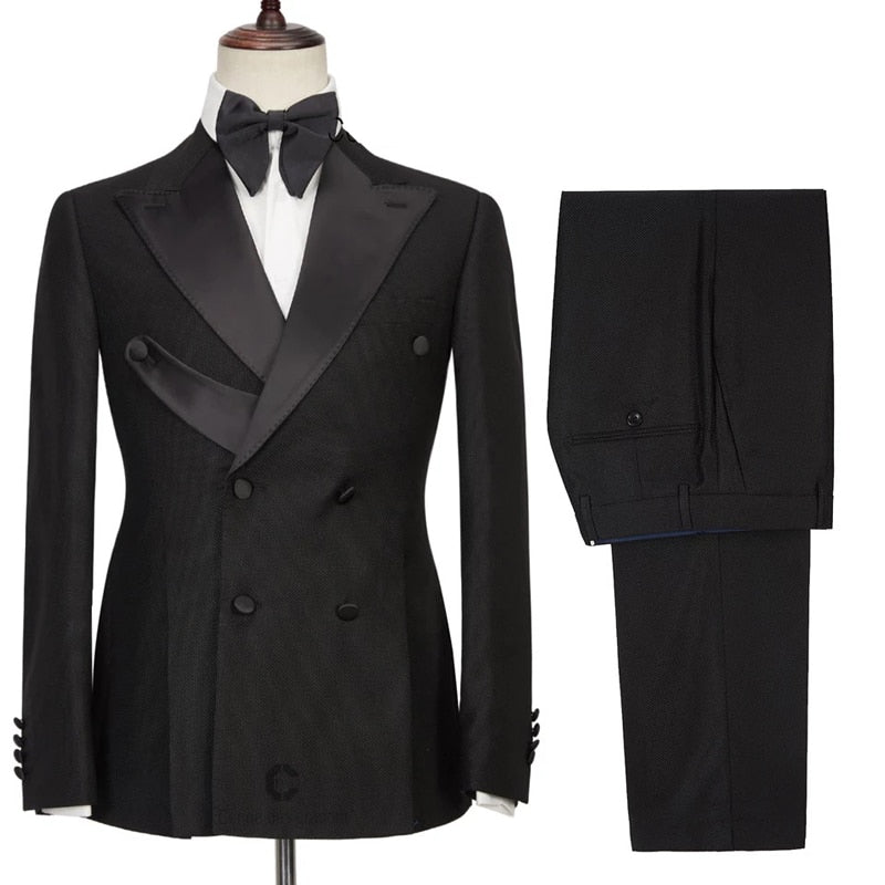 Costume homme Slim Fit Mariage Marié Smoking Soirée Chanteur 2 Pièces Blazer Pantalon Costume Formel