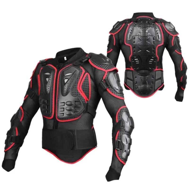 Motorcycle Jacket Racing Armor Protector Men Cycling ATV Motocross Body Protection Jacket Clothing Protective Gear Black / Red